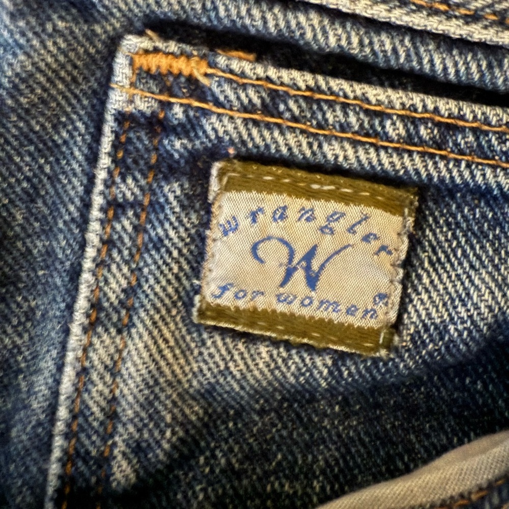 Wrangler High Rise Denim Jeans - Classic Blue - Picture 4 of 4